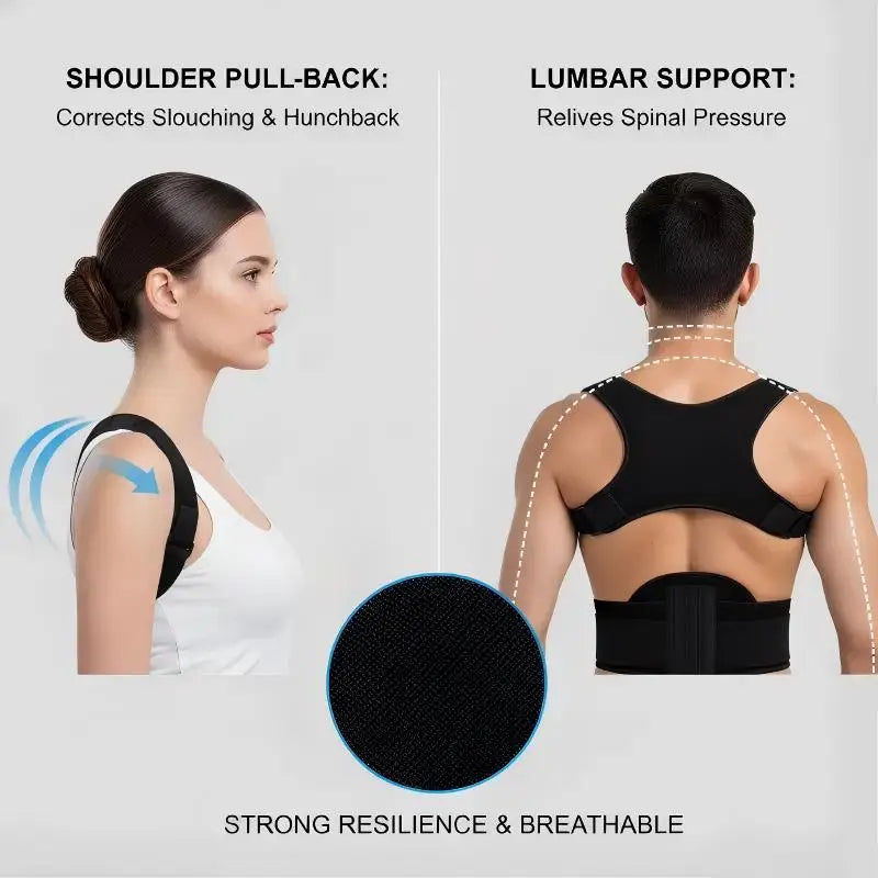 Adjustable Posture Corrector Back Support Belt For Improving Posture Reducing Hunchback Lightweight Back Support Back Sitting