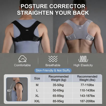 Adjustable Posture Corrector Back Support Belt For Improving Posture Reducing Hunchback Lightweight Back Support Back Sitting